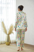Playful Cartoon Print Satin Pajama Set for Women - Fun & Cozy Sleepwear | Co-Ord Set | Shop stylish women's clothing online at Label Flavia |