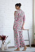 Pink Flower Cotton printed coord set | Co-Ord Set | Shop stylish women's clothing online at Label Flavia |