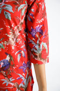Red Chirping Birds Organic Printed Pure Cotton Loungewear Set | | Shop stylish women's clothing online at Label Flavia |