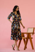 Cotton Printed Dress | A-Line Dress | Shop stylish women's clothing online at Label Flavia |