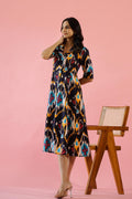 Cotton Printed Dress | A-Line Dress | Shop stylish women's clothing online at Label Flavia |