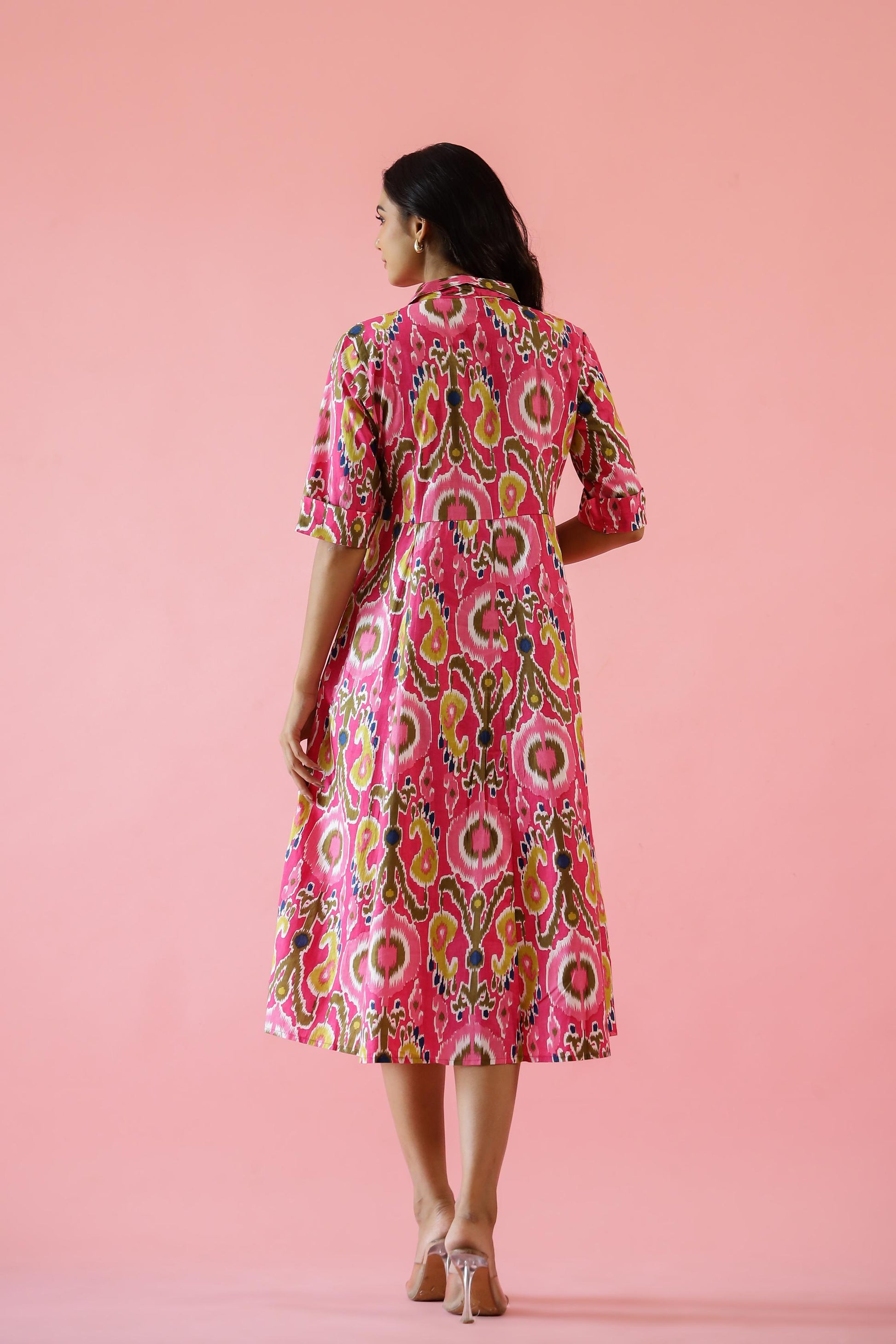 Cotton Printed Dress | A-Line Dress | Shop stylish women's clothing online at Label Flavia |