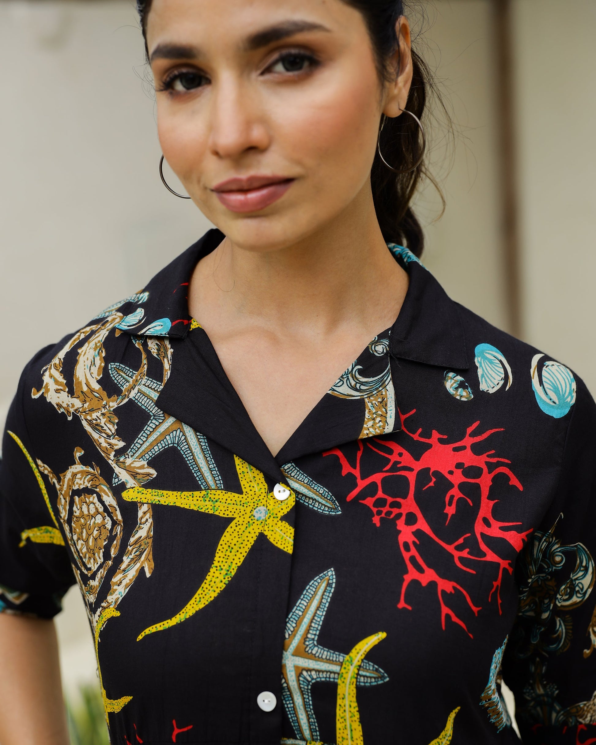 Cotton Printed Dress | A-Line Dress | Shop stylish women's clothing online at Label Flavia |