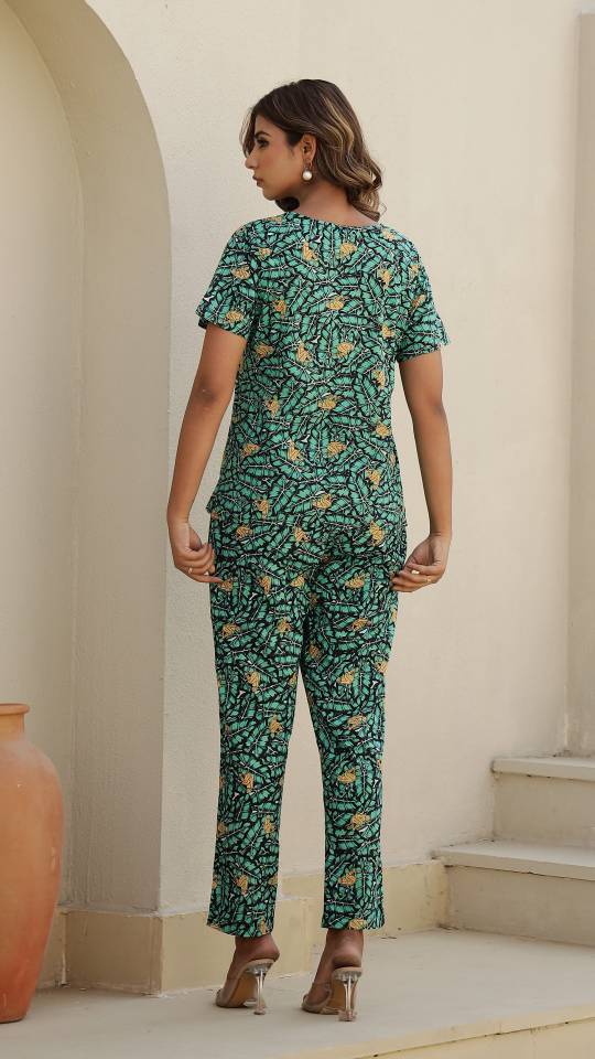 Stylish Cotton Printed Co-ord Set for Indian Women – Casual Elegance | Co-Ord Set | Shop stylish women's clothing online at Label Flavia |