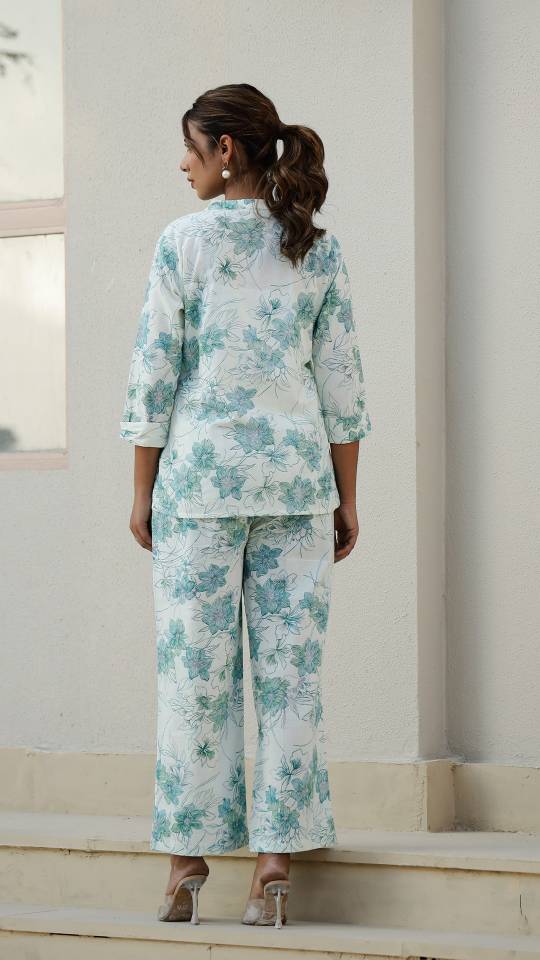 Floral Cotton Printed Co-ord Set for Indian Women – Casual Summer Style | Co-Ord Set | Shop stylish women's clothing online at Label Flavia |