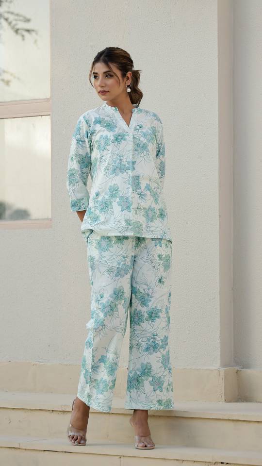 Floral Cotton Printed Co-ord Set for Indian Women – Casual Summer Style | Co-Ord Set | Shop stylish women's clothing online at Label Flavia |