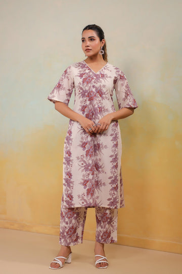 Soft Elegance – Floral Printed Co-ord Set