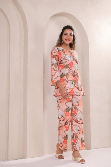 Radiant Bloom – Elegant Floral Co-ord Set