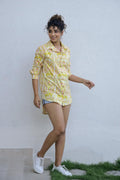 Women's Yellow Floral Shirt - Bright & Cheerful | Women's Shirt | Shop stylish women's clothing online at Label Flavia |