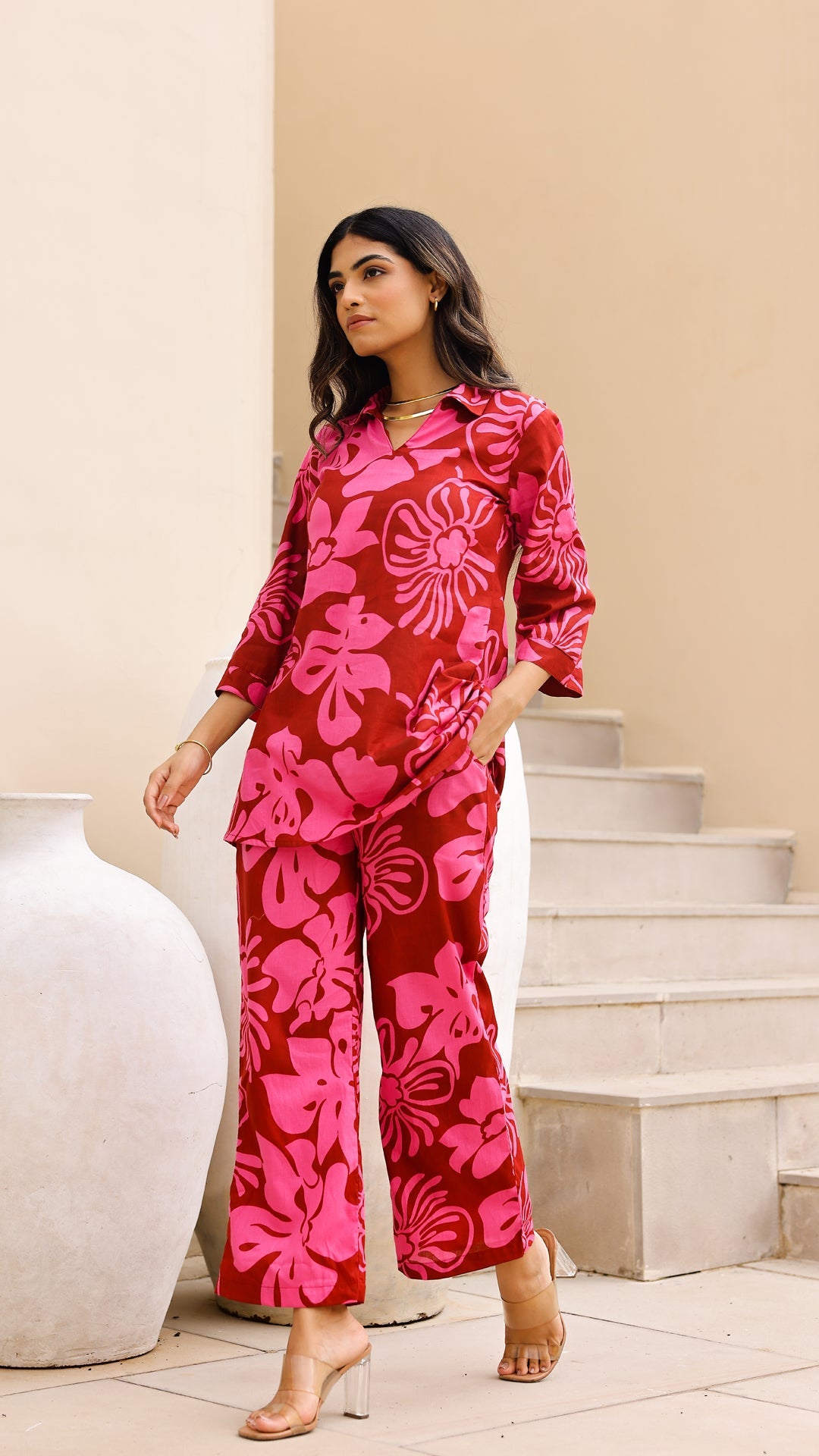 Ruby Red Floral Co-ord Set