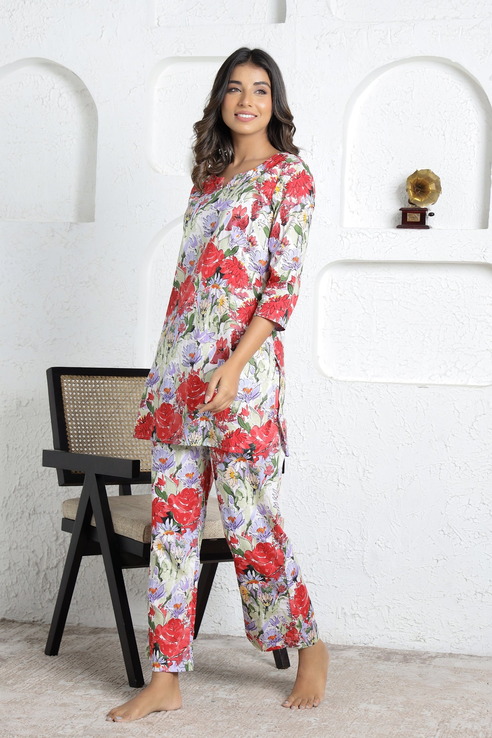 Bold Floral Co-Ord Set - Fresh, Colorful & Comfortable | Co-Ord Set | Shop stylish women's clothing online at Label Flavia |