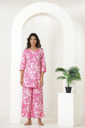 Pink Floral Lounge Set - Fresh, Feminine & Comfortable | Co-Ord Set | Shop stylish women's clothing online at Label Flavia |