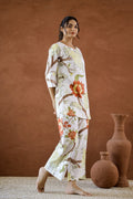 White Botanic Cotton Coord Set | Co-Ord Set | Shop stylish women's clothing online at Label Flavia |