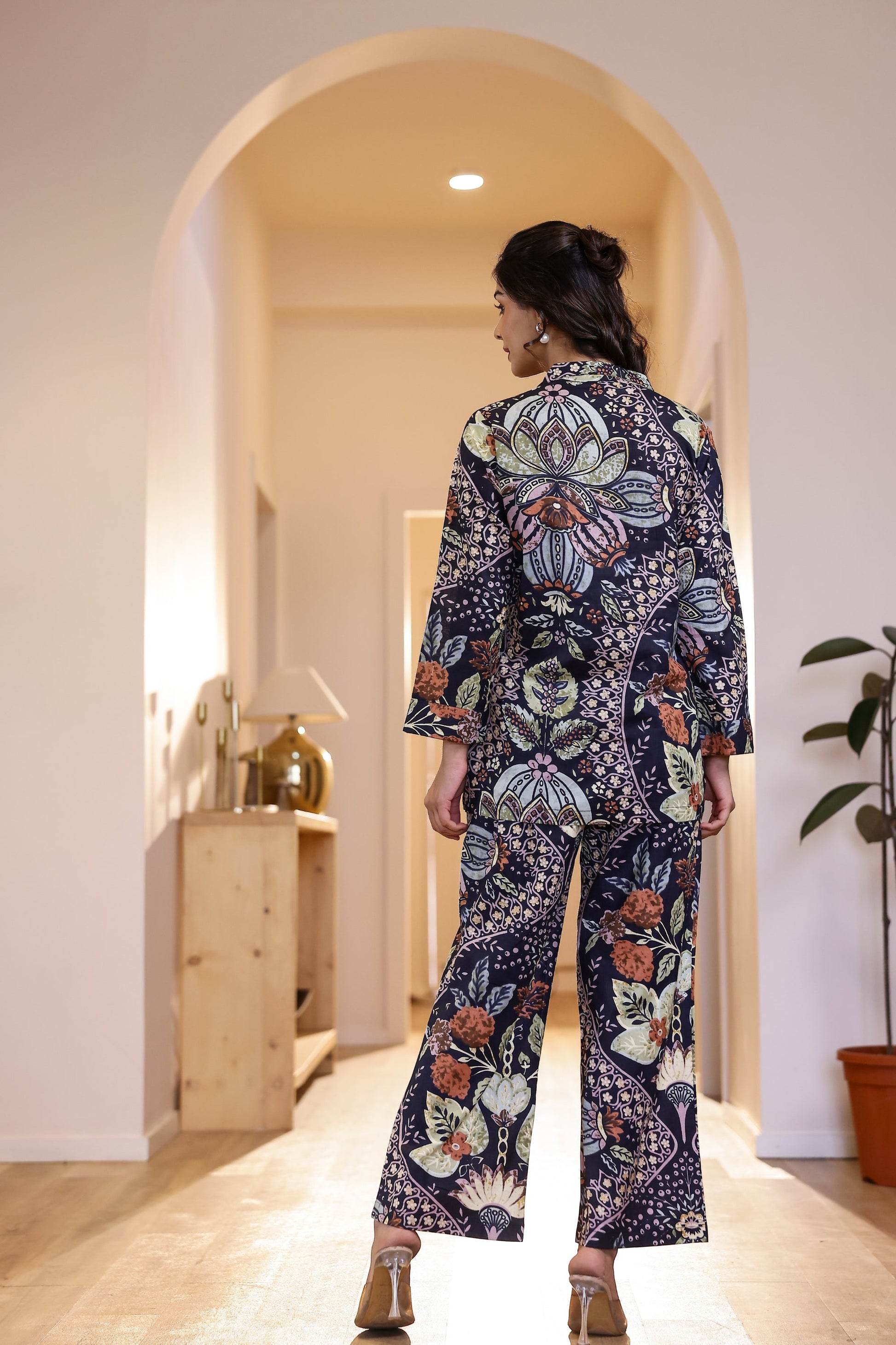 Cotton Printed Straight Cord Set | Co-Ord Set | Shop stylish women's clothing online at Label Flavia |