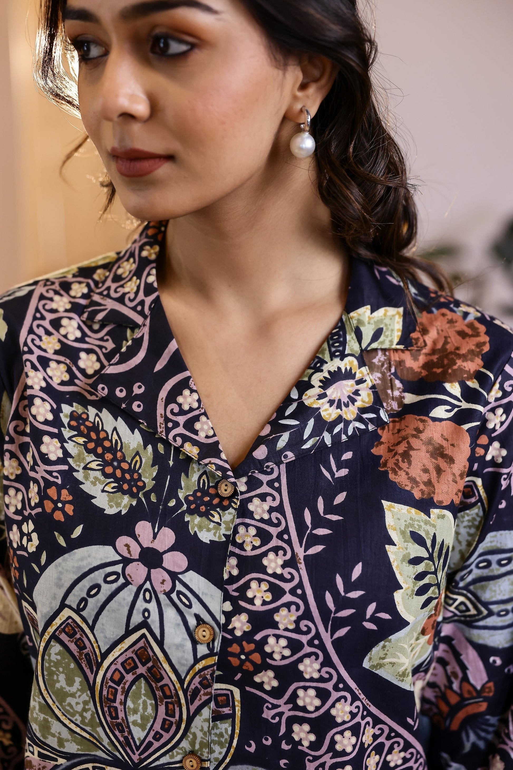 Cotton Printed Straight Cord Set | Co-Ord Set | Shop stylish women's clothing online at Label Flavia |