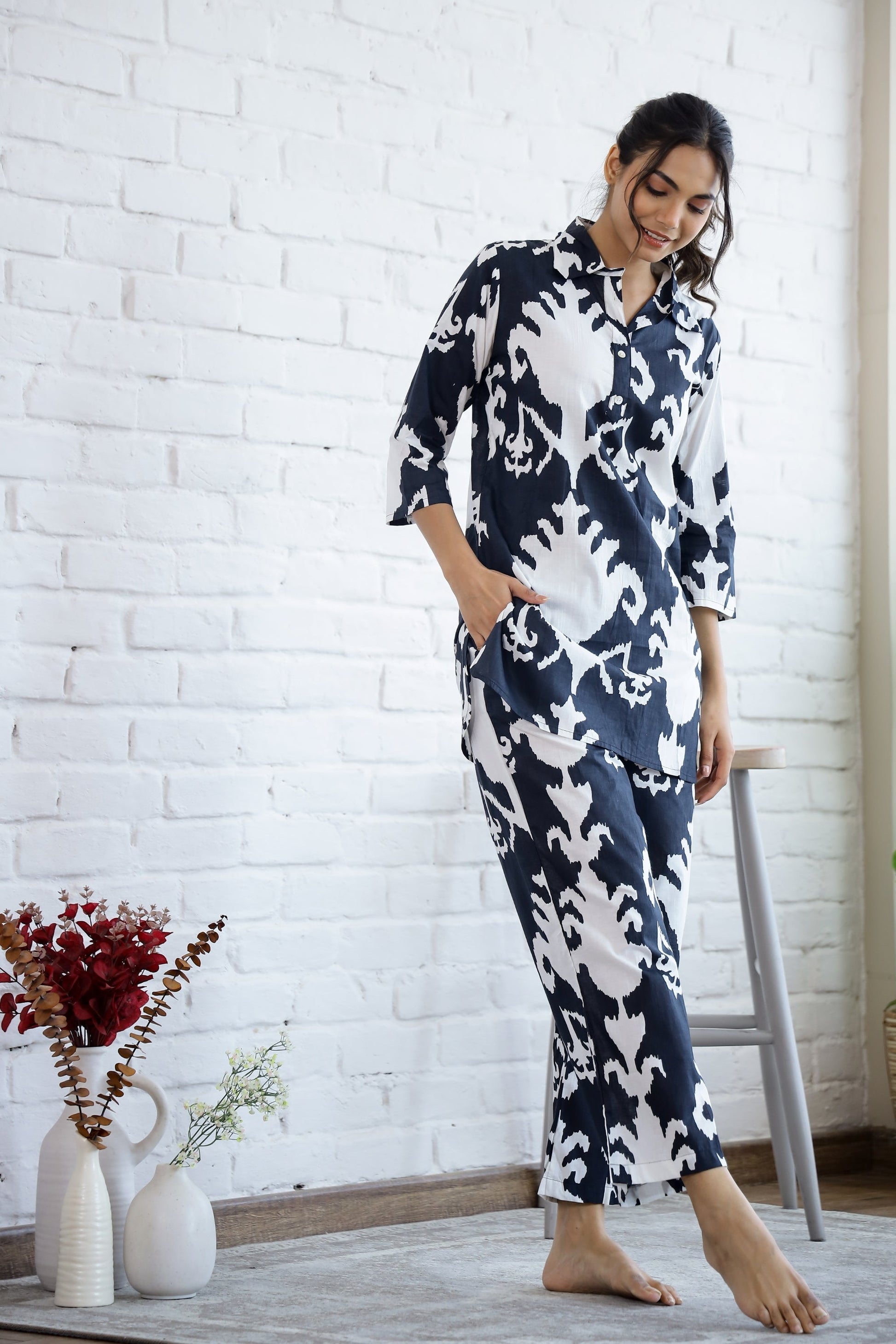 Black ikhat coord set | Co-Ord Set | Shop stylish women's clothing online at Label Flavia |