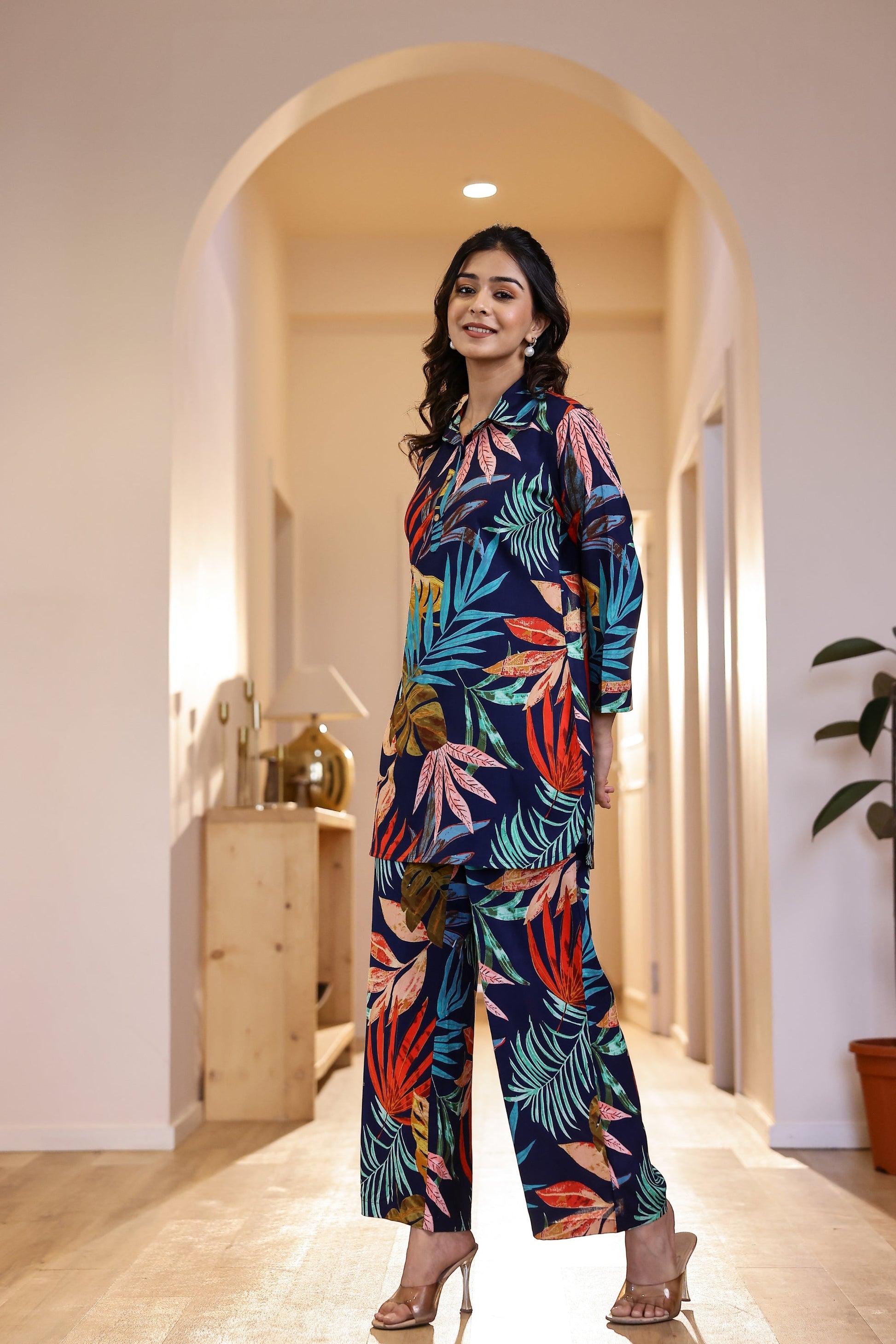 Cotton Printed Straight Cord Set | Co-Ord Set | Shop stylish women's clothing online at Label Flavia |