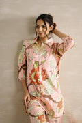 Pastel Pink Floral Cotton Coord Set | Co-Ord Set | Shop stylish women's clothing online at Label Flavia |