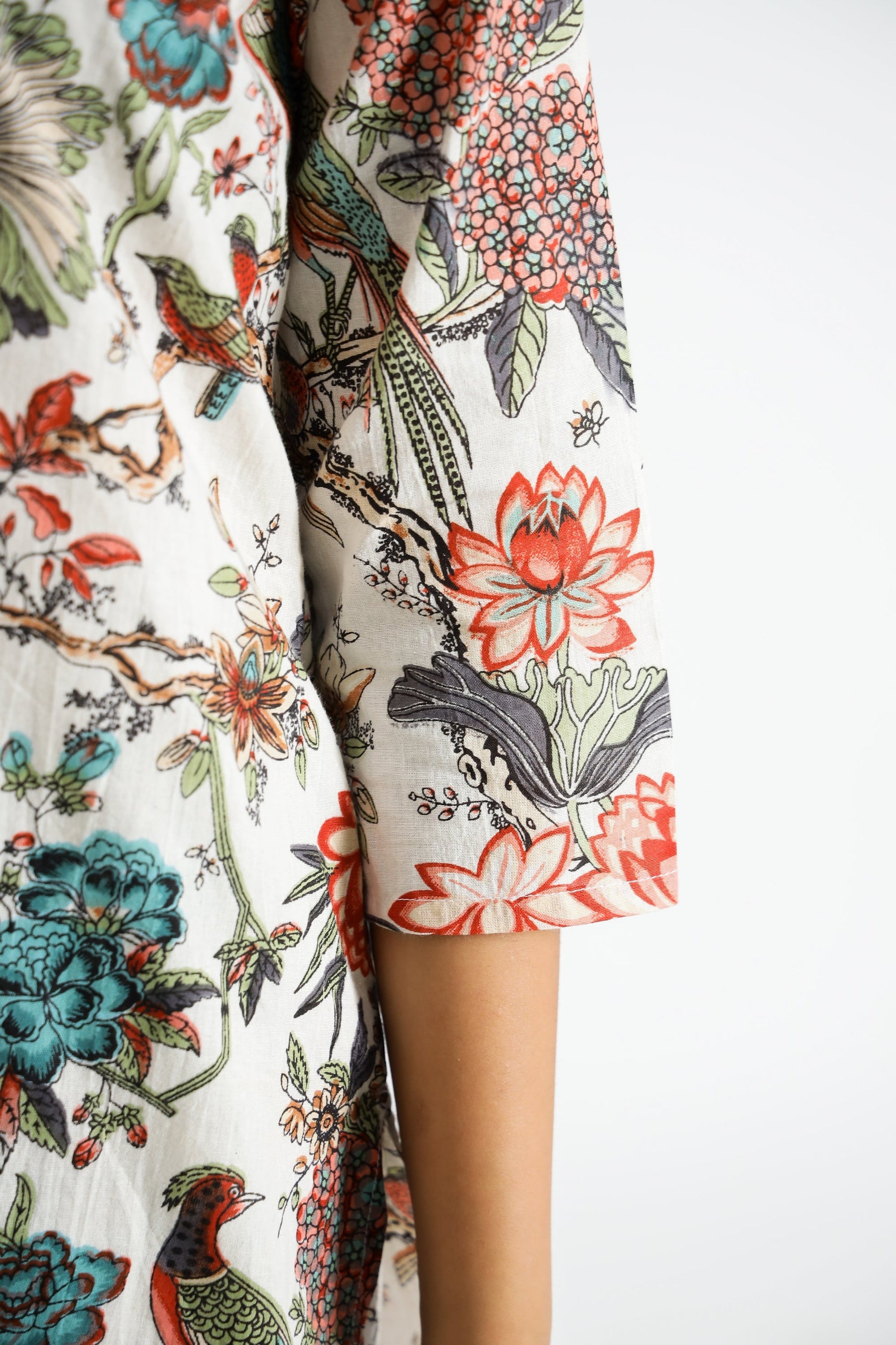 White Multi color Jungle Organic Printed Pure Cotton Loungewear Set | | Shop stylish women's clothing online at Label Flavia |