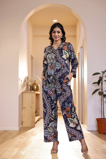 Cotton Printed Straight Cord Set | Co-Ord Set | Shop stylish women's clothing online at Label Flavia |