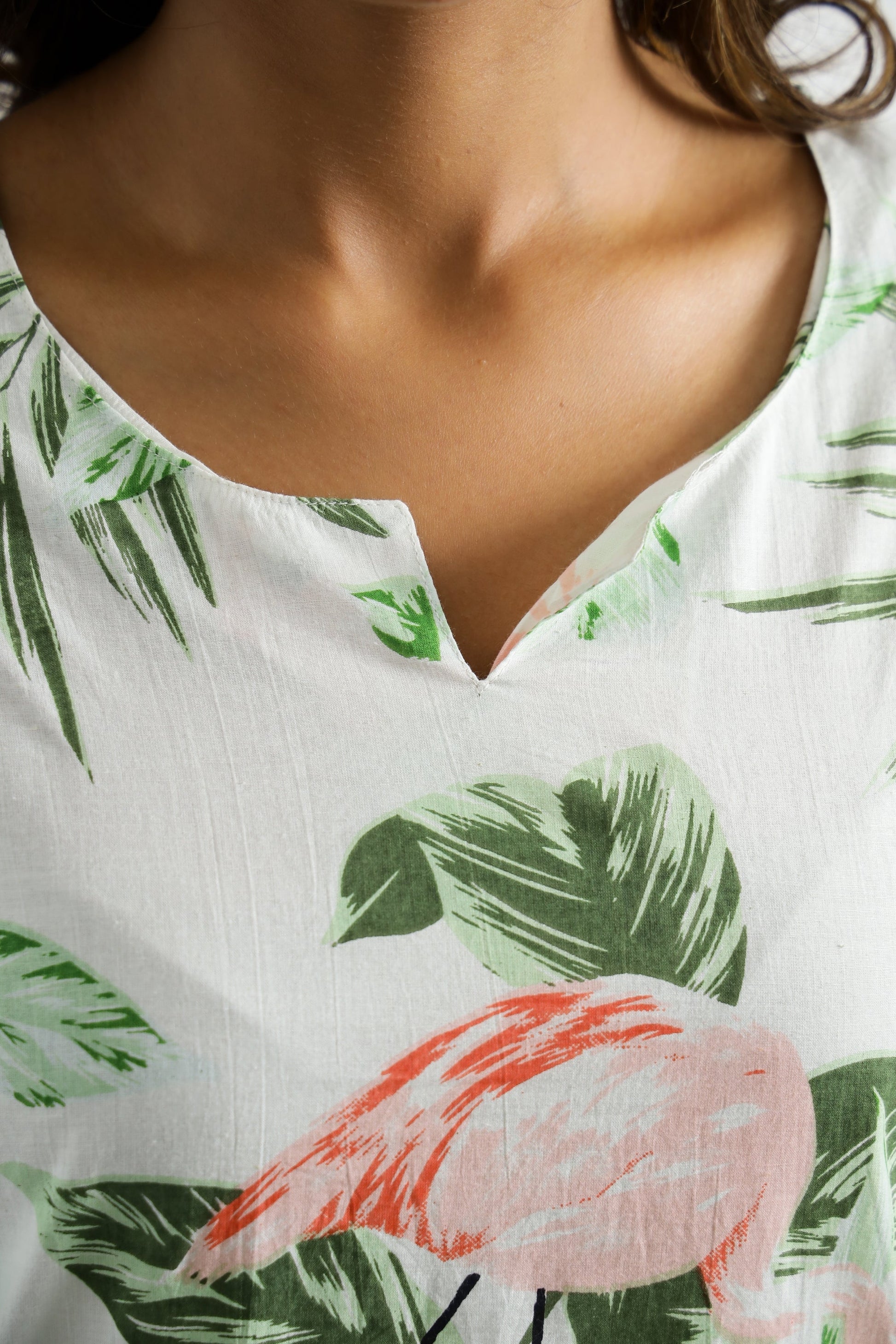 Green Flamingo Organic Printed Pure Cotton Loungewear Set | Co-Ord Set | Shop stylish women's clothing online at Label Flavia |