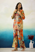 Rust Abstract Cotton Coord Set | Co-Ord Set | Shop stylish women's clothing online at Label Flavia |