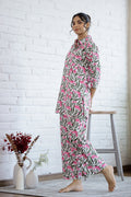 Pink Flower Cotton printed coord set | Co-Ord Set | Shop stylish women's clothing online at Label Flavia |