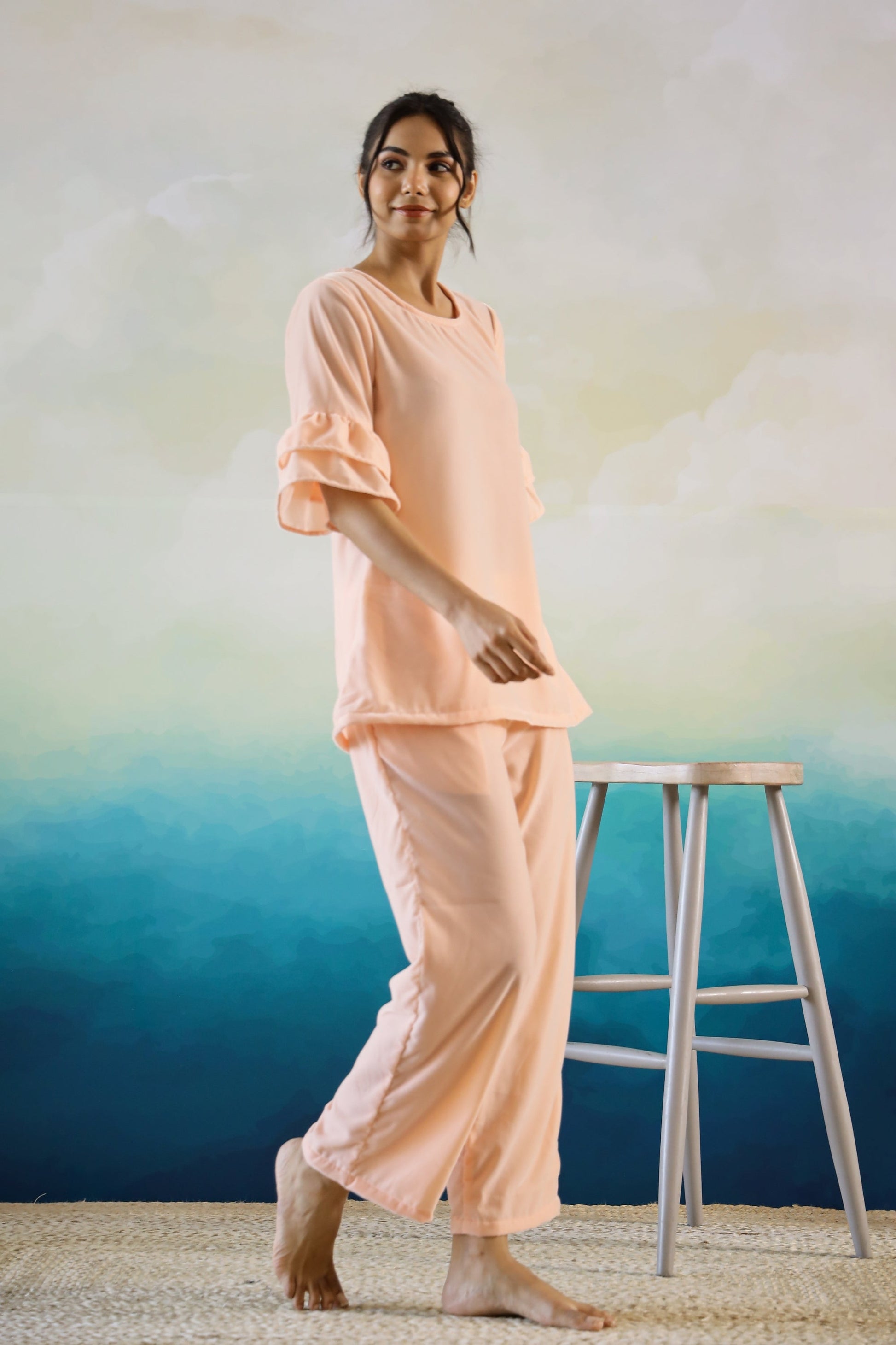 Peach Winter Wear | Co-Ord Set | Shop stylish women's clothing online at Label Flavia |