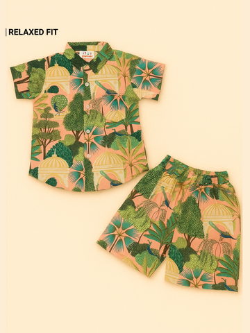 Tropical Jungle Print Boys Coord Set