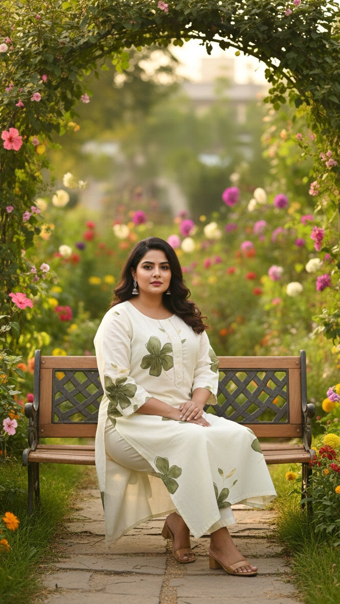 Plus Size Printed Kurta