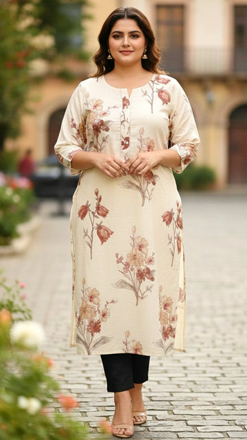 Plus Size Printed Kurta