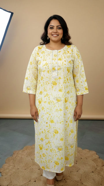 Plus Size Printed Kurta
