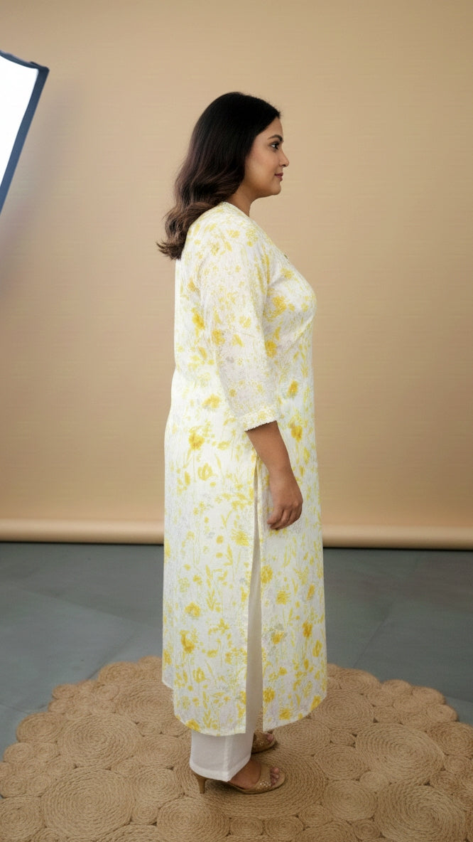 Plus Size Printed Kurta