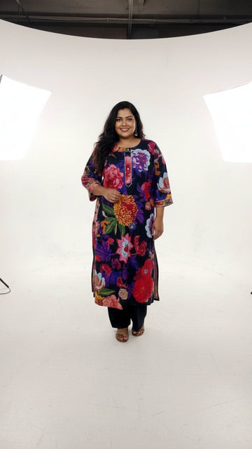 Plus Size Printed Kurta