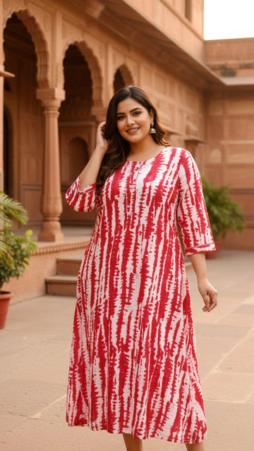 Plus Size Printed Kurta