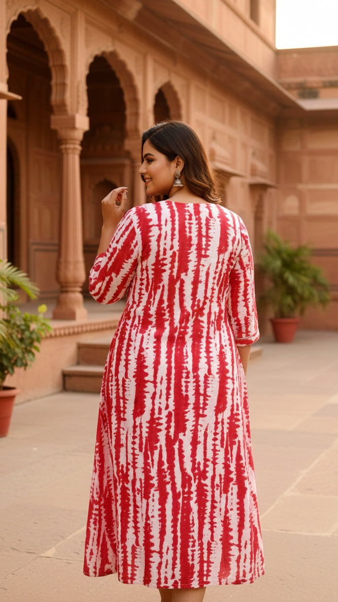 Plus Size Printed Kurta