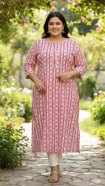 Plus Size Printed Kurta