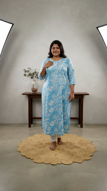 Plus Size Printed Kurta