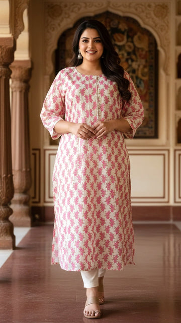Plus Size Printed Kurta