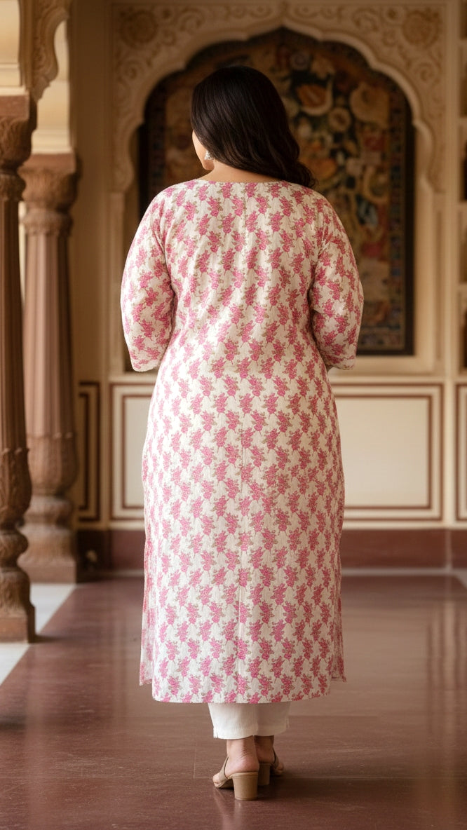 Plus Size Printed Kurta