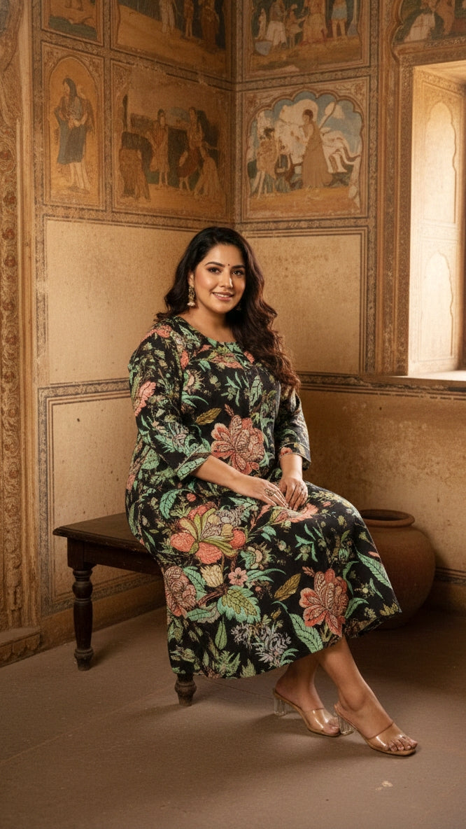Plus Size Printed Kurta
