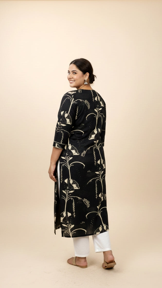 Plus Size Printed Kurta