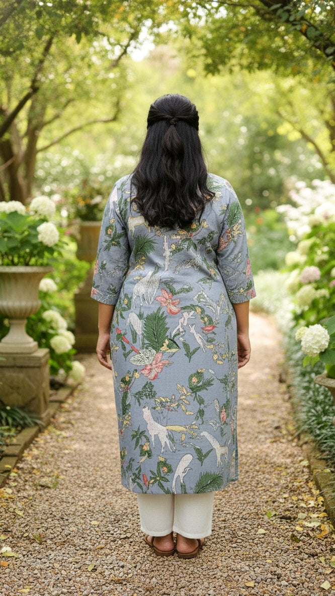 Plus Size Printed Kurta