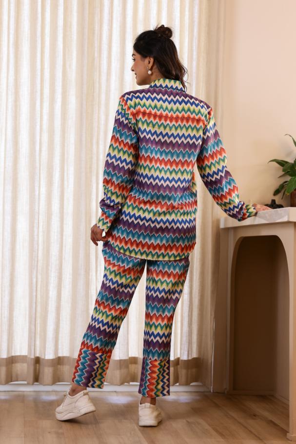 Cotton Printed Night Suit | Co-Ord Set | Shop stylish women's clothing online at Label Flavia |