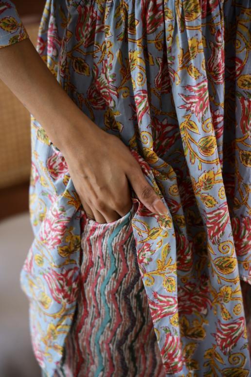 Cotton Printed High Low Cord Set | Co-Ord Set | Shop stylish women's clothing online at Label Flavia |