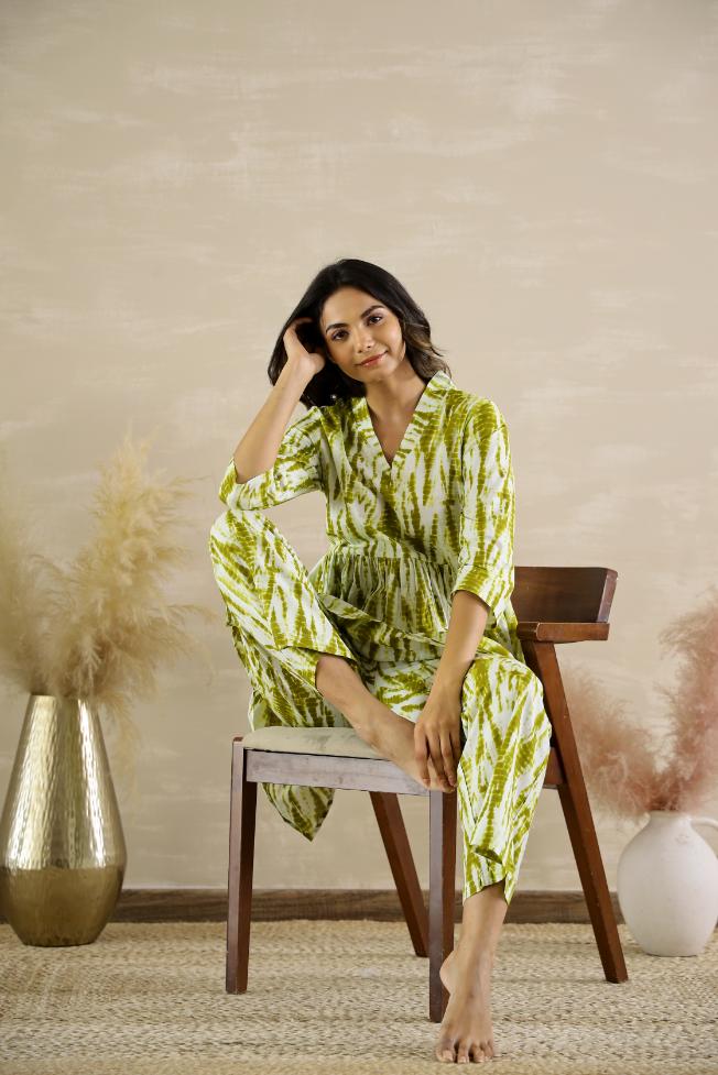 Cotton Printed High Low Cord Set | Co-Ord Set | Shop stylish women's clothing online at Label Flavia |