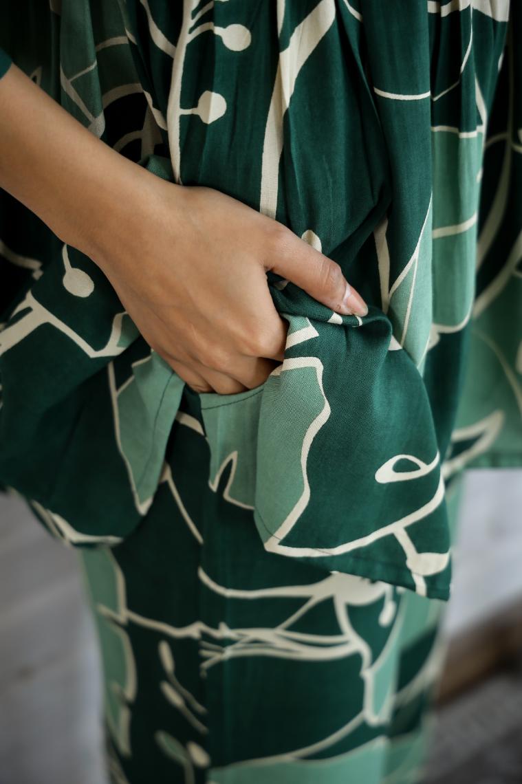 Cotton Printed Long Flared Cord Set | Co-Ord Set | Shop stylish women's clothing online at Label Flavia |