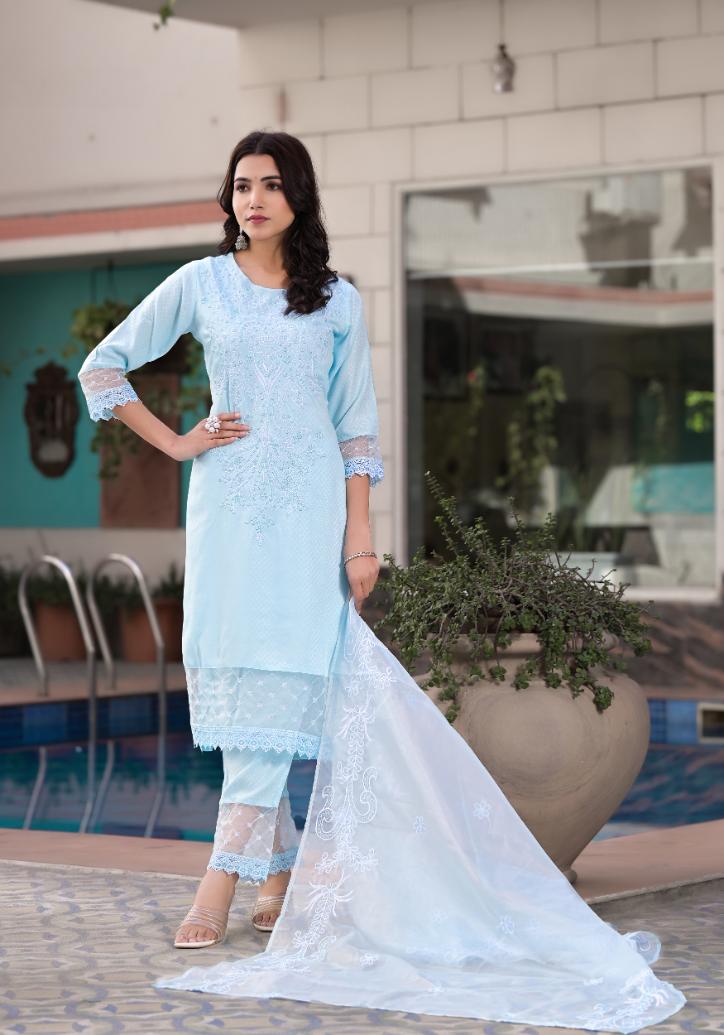 Cotton Dobby Kurta Pant Set | | Shop stylish women's clothing online at Label Flavia |
