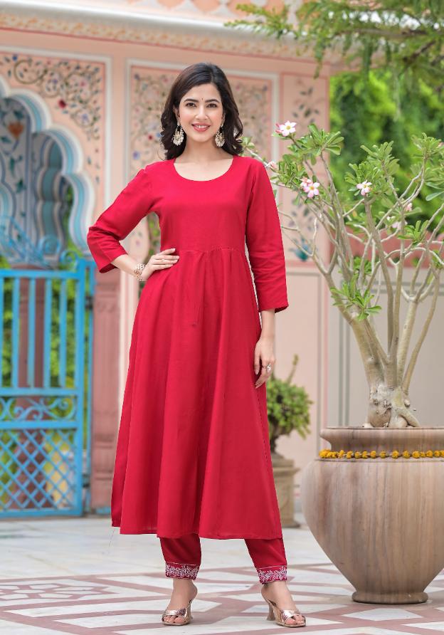 Rayon Anarkali Long Flared Gown pant dupatta set | | Shop stylish women's clothing online at Label Flavia |