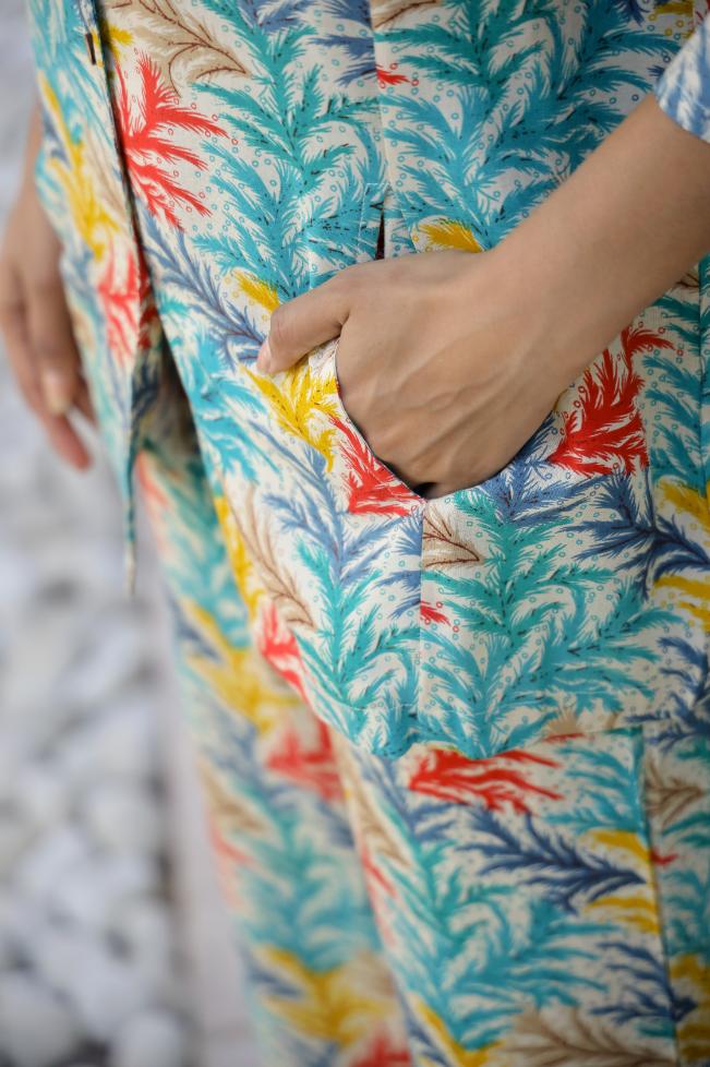 Cotton Printed Cord Suit | Co-Ord Set | Shop stylish women's clothing online at Label Flavia |